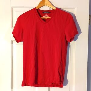 Red V-neck T-shirt